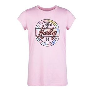Girl’s Hurley Malibu Graphic Print T-Shirt in Pink - Small (7)